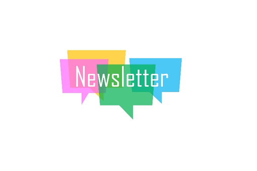 An image showing speach bubbles and the word newsletter